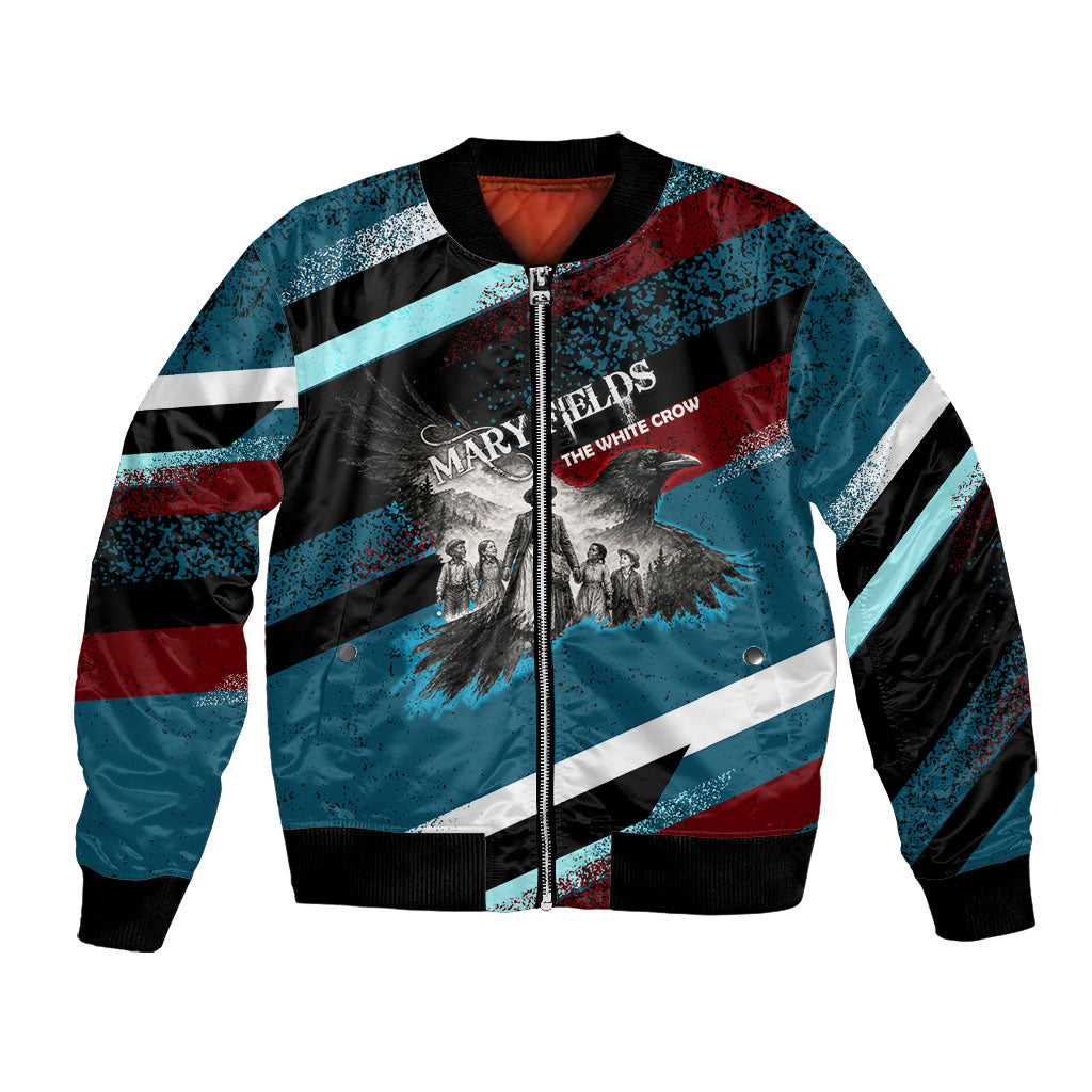 Mary Fields The White Crow Bomber Jacket Vintage Grunge Wild West Portrait And Crow