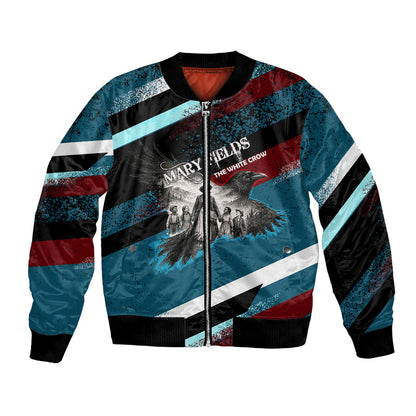 Mary Fields The White Crow Bomber Jacket Vintage Grunge Wild West Portrait And Crow