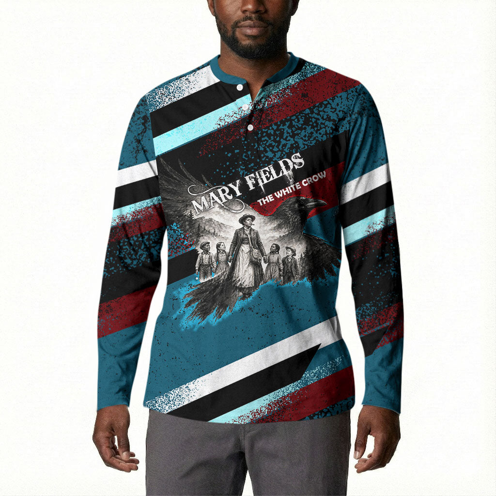 Mary Fields The White Crow Button Sweatshirt Vintage Grunge Wild West Portrait And Crow