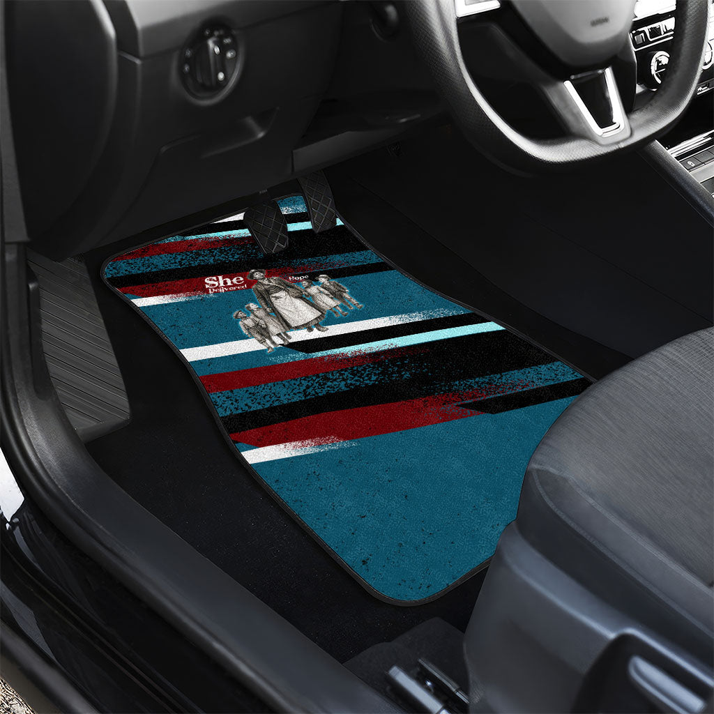 Mary Fields The White Crow Car Mats Vintage Grunge Wild West Portrait And Crow