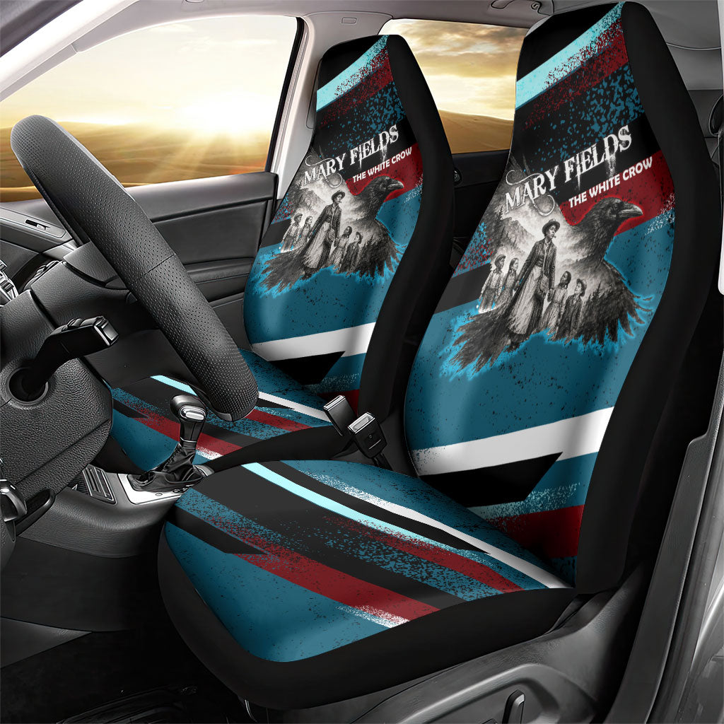 Mary Fields The White Crow Car Seat Cover Vintage Grunge Wild West Portrait And Crow