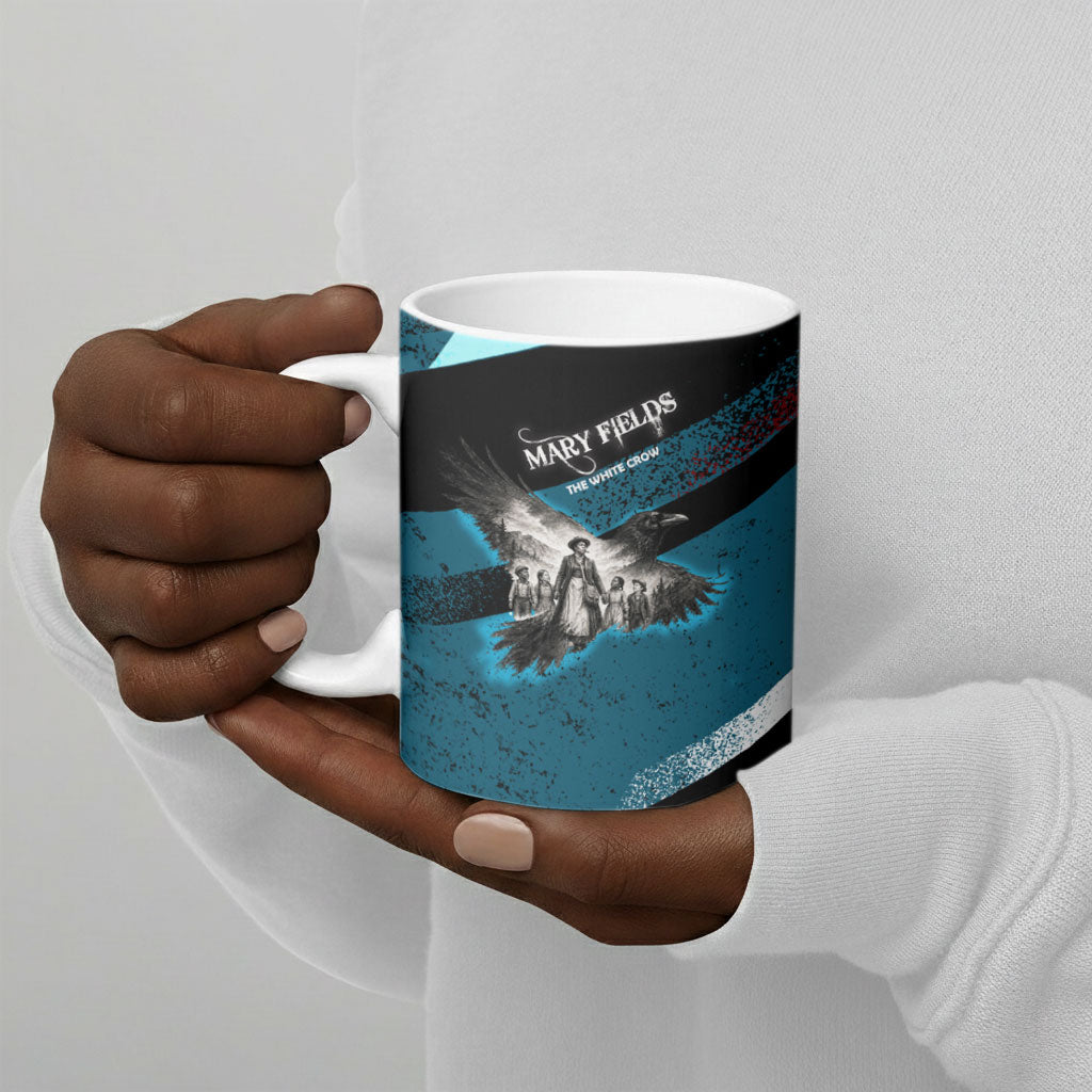 Mary Fields The White Crow Ceramic Mug Vintage Grunge Wild West Portrait And Crow