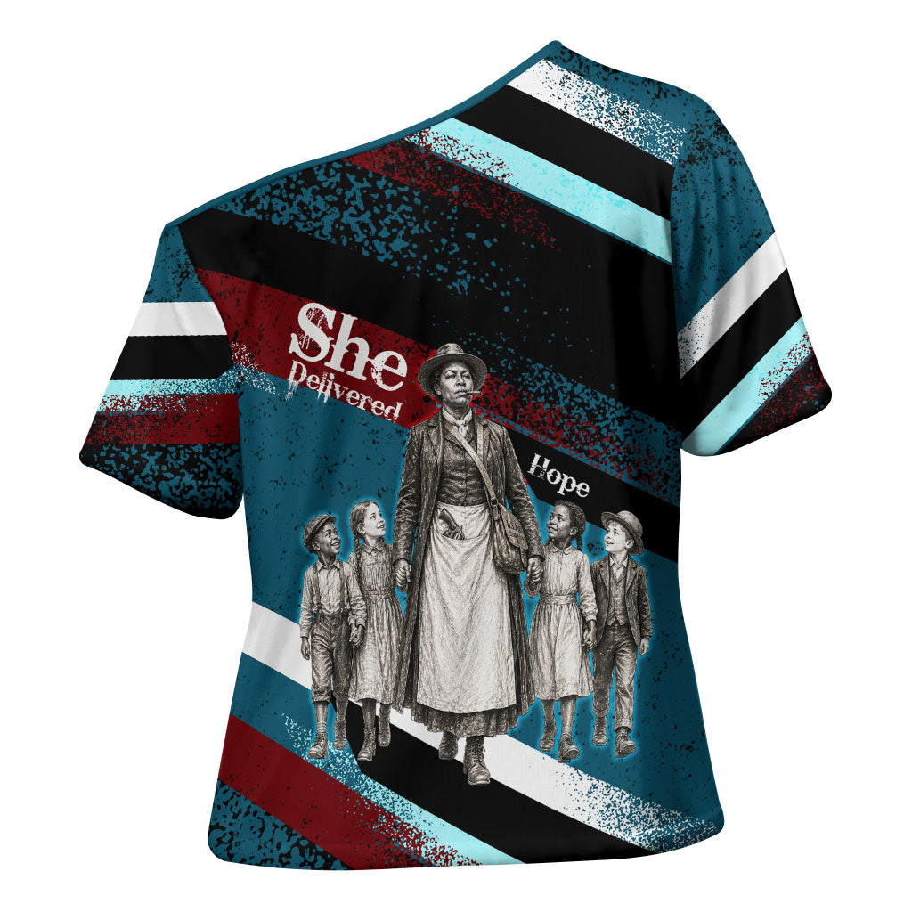 Mary Fields The White Crow Cross Shoulder Shirt Vintage Grunge Wild West Portrait And Crow