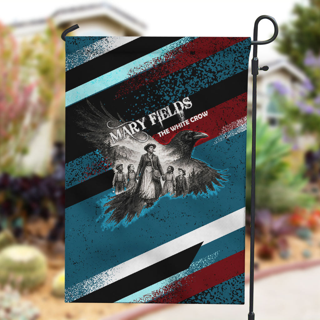 Mary Fields The White Crow Garden Flag Vintage Grunge Wild West Portrait And Crow