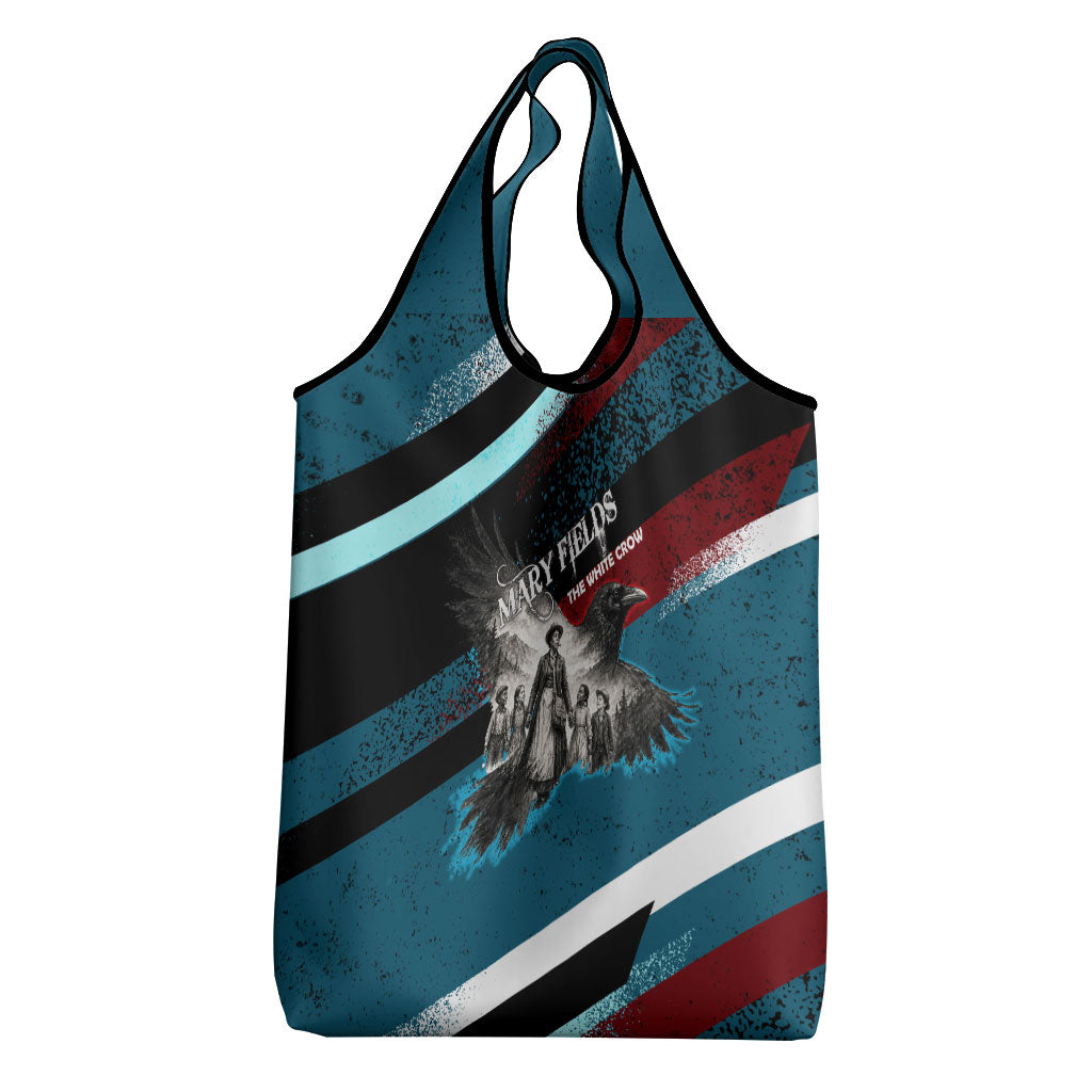 Mary Fields The White Crow Grocery Bag Vintage Grunge Wild West Portrait And Crow