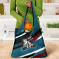 Mary Fields The White Crow Grocery Bag Vintage Grunge Wild West Portrait And Crow