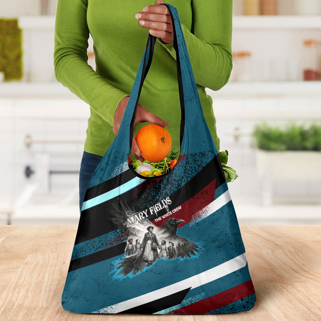 Mary Fields The White Crow Grocery Bag Vintage Grunge Wild West Portrait And Crow