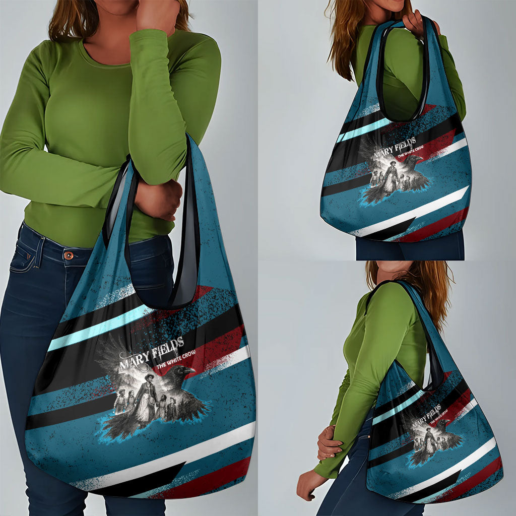 Mary Fields The White Crow Grocery Bag Vintage Grunge Wild West Portrait And Crow