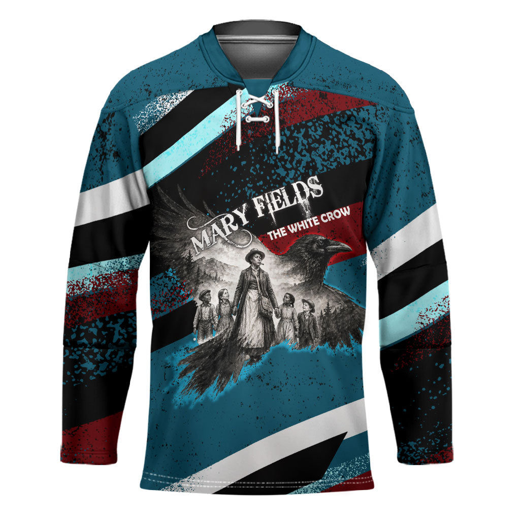 Mary Fields The White Crow Hockey Jersey Vintage Grunge Wild West Portrait And Crow