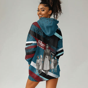 Mary Fields The White Crow Hoodie Dress Vintage Grunge Wild West Portrait And Crow