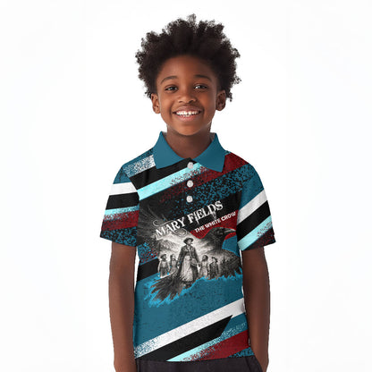 Mary Fields The White Crow Kid Polo Shirt Vintage Grunge Wild West Portrait And Crow