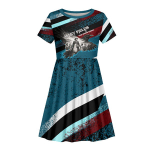 Mary Fields The White Crow Kid Short Sleeve Dress Vintage Grunge Wild West Portrait And Crow