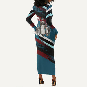 Mary Fields The White Crow Long Sleeve Bodycon Dress Vintage Grunge Wild West Portrait And Crow