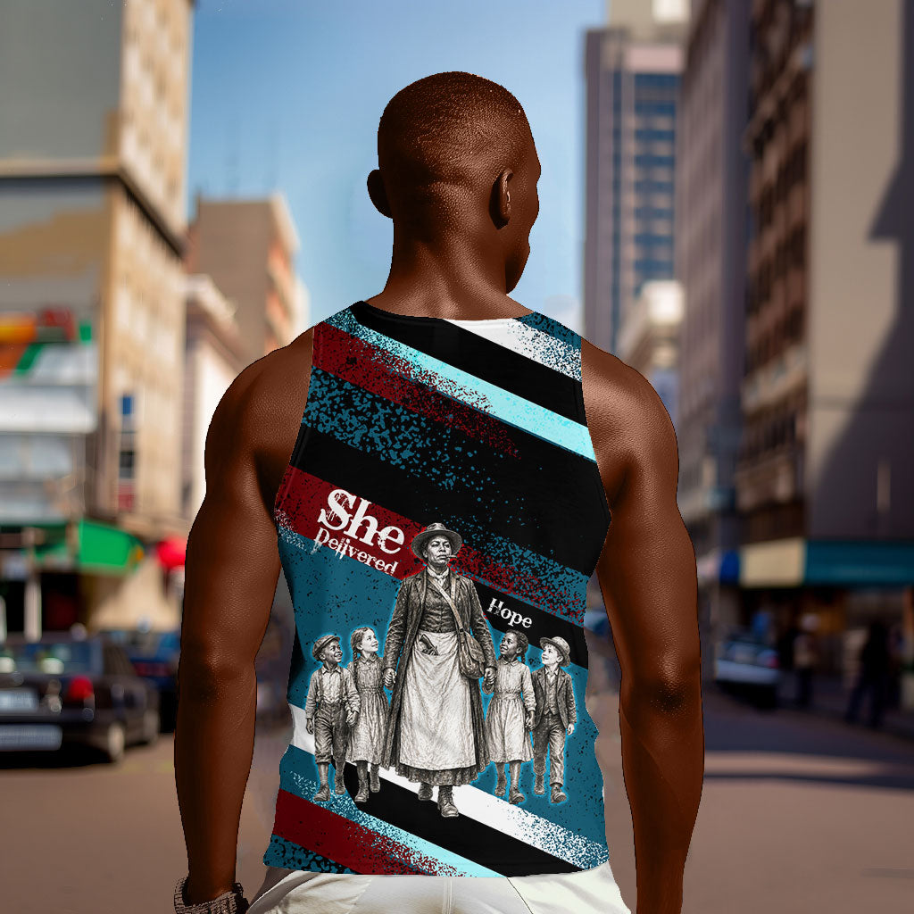 Mary Fields The White Crow Men Tank Top Vintage Grunge Wild West Portrait And Crow
