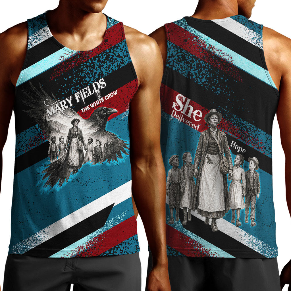 Mary Fields The White Crow Men Tank Top Vintage Grunge Wild West Portrait And Crow