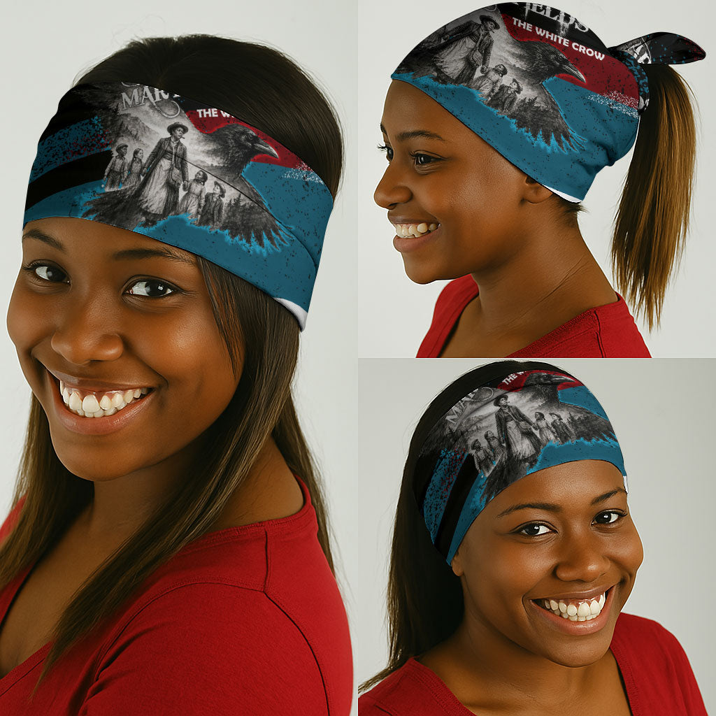 Mary Fields The White Crow Neck Gaiter Vintage Grunge Wild West Portrait And Crow
