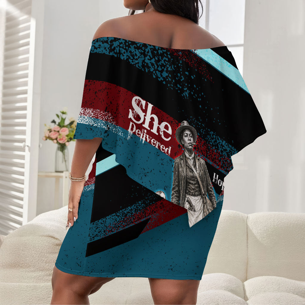 Mary Fields The White Crow Off Shoulder Short Dress Vintage Grunge Wild West Portrait And Crow