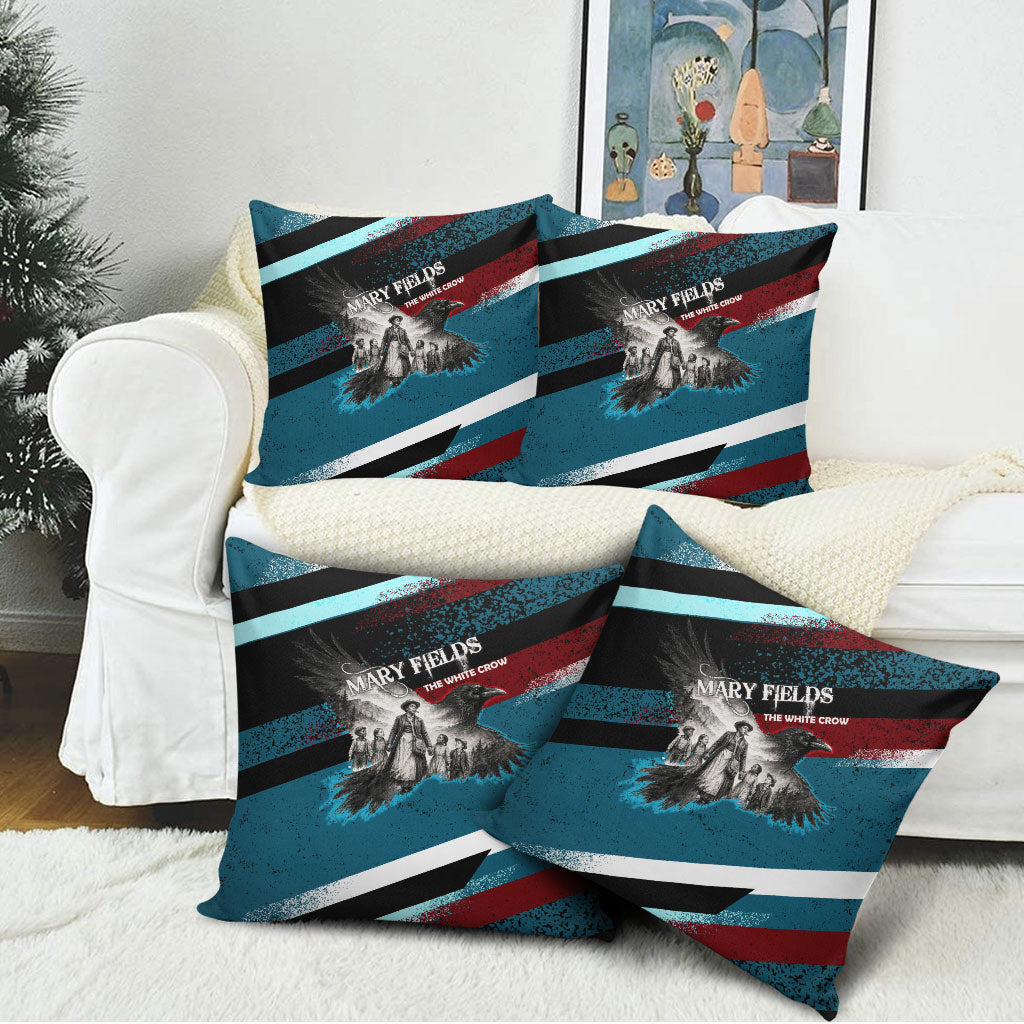 Mary Fields The White Crow Pillow Cover Vintage Grunge Wild West Portrait And Crow