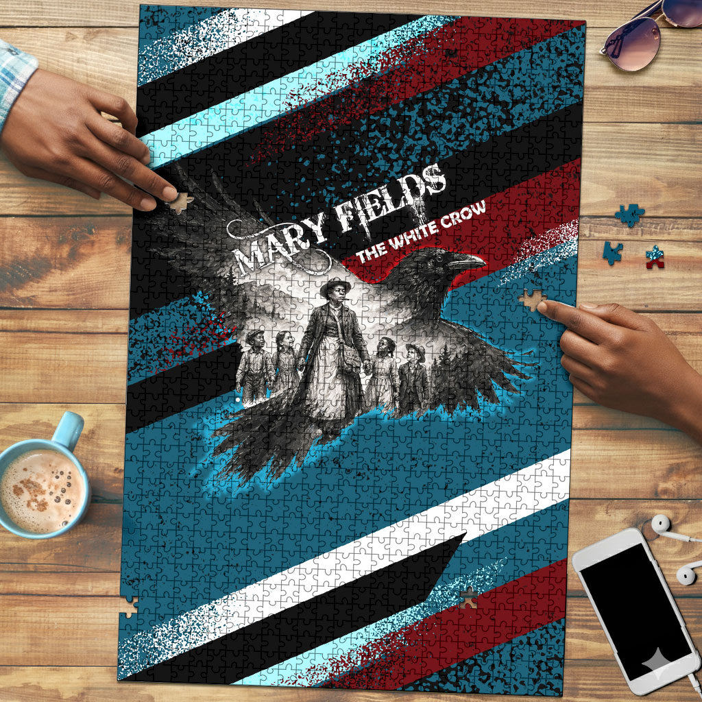 Mary Fields The White Crow Puzzle Vintage Grunge Wild West Portrait And Crow