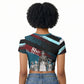 Mary Fields The White Crow Raglan Cropped T shirt Vintage Grunge Wild West Portrait And Crow