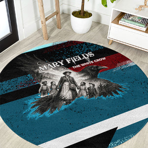 Mary Fields The White Crow Round Carpet Vintage Grunge Wild West Portrait And Crow