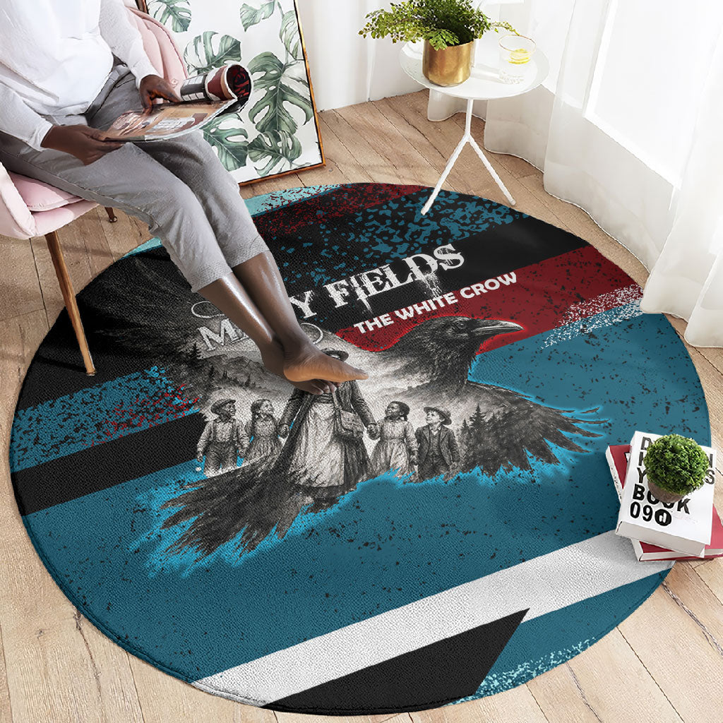 Mary Fields The White Crow Round Carpet Vintage Grunge Wild West Portrait And Crow
