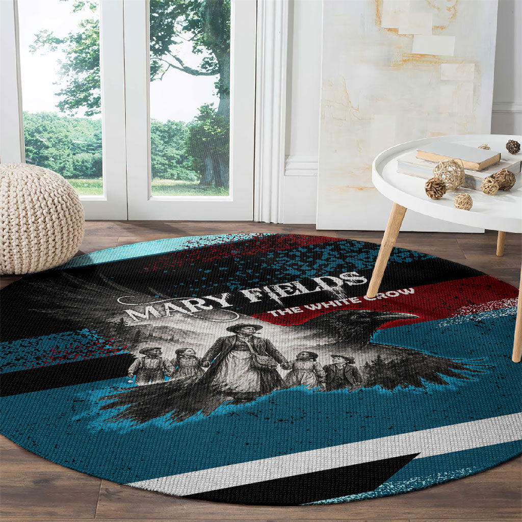 Mary Fields The White Crow Round Carpet Vintage Grunge Wild West Portrait And Crow