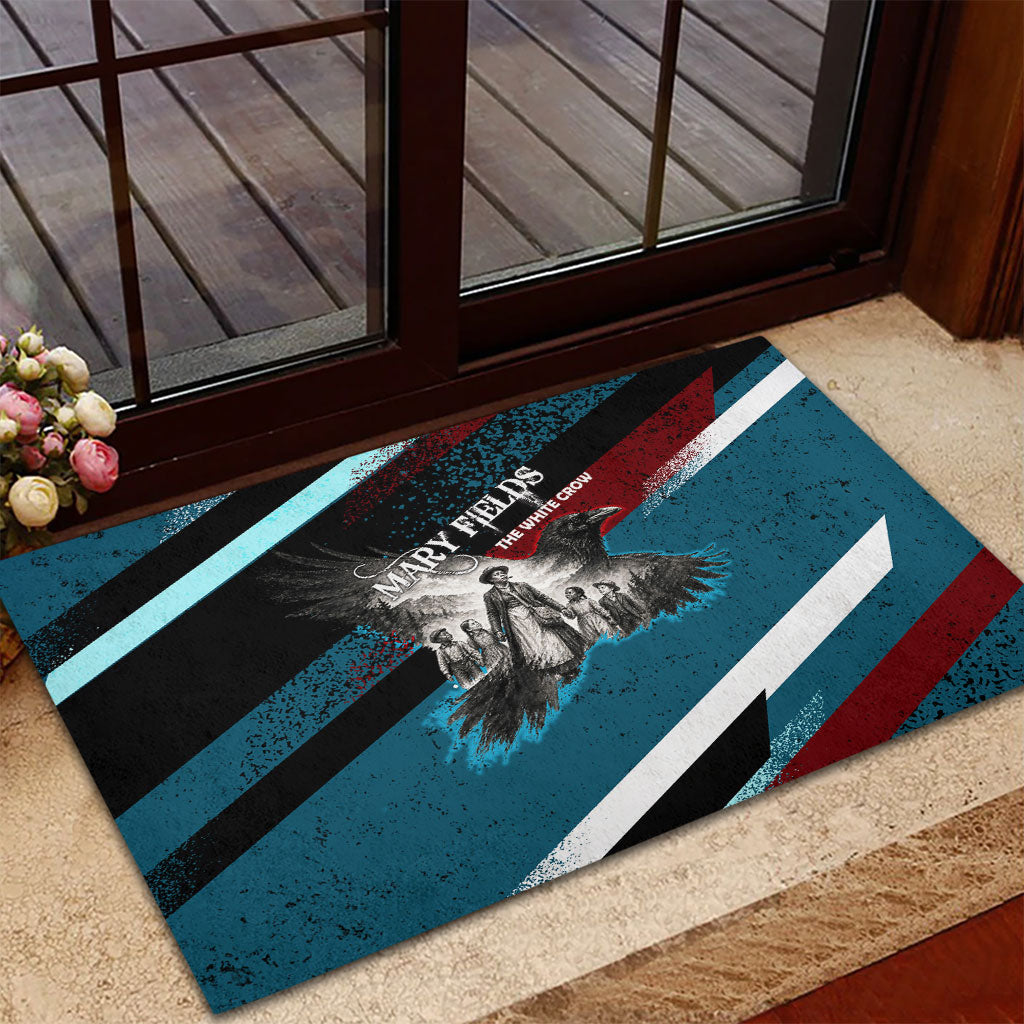 Mary Fields The White Crow Rubber Doormat Vintage Grunge Wild West Portrait And Crow