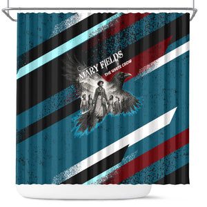 Mary Fields The White Crow Shower Curtain Vintage Grunge Wild West Portrait And Crow
