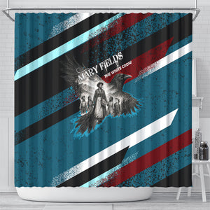 Mary Fields The White Crow Shower Curtain Vintage Grunge Wild West Portrait And Crow