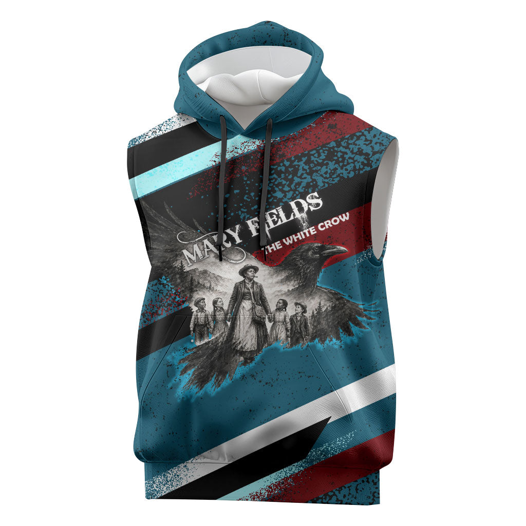 Mary Fields The White Crow Sleeveless Hoodie Vintage Grunge Wild West Portrait And Crow
