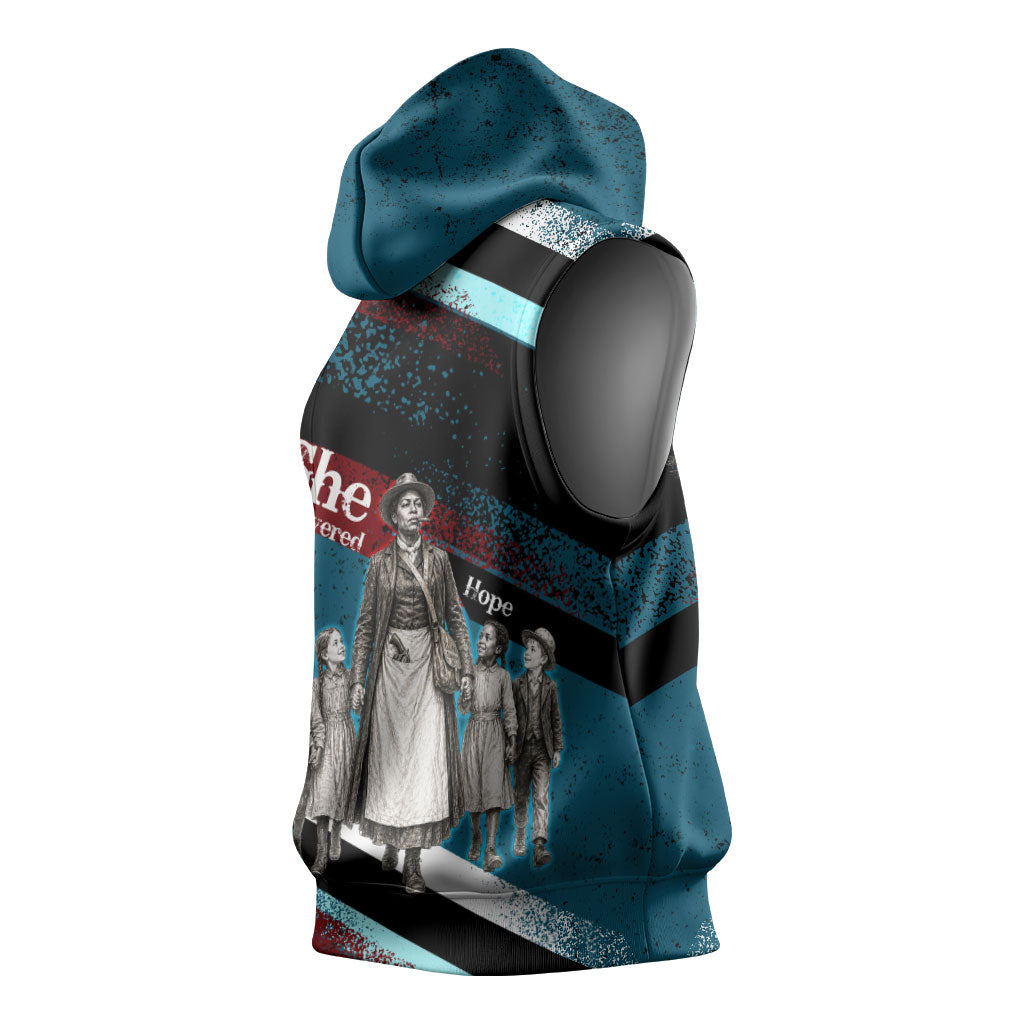 Mary Fields The White Crow Sleeveless Hoodie Vintage Grunge Wild West Portrait And Crow