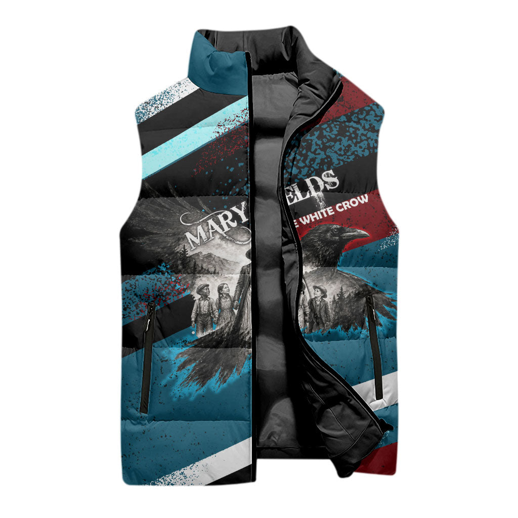 Mary Fields The White Crow Sleeveless Puffer Jacket Vintage Grunge Wild West Portrait And Crow