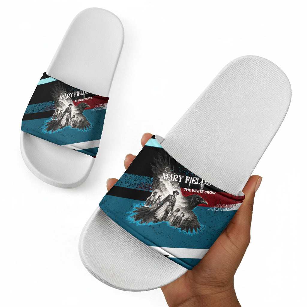 Mary Fields The White Crow Slide Sandals Vintage Grunge Wild West Portrait And Crow