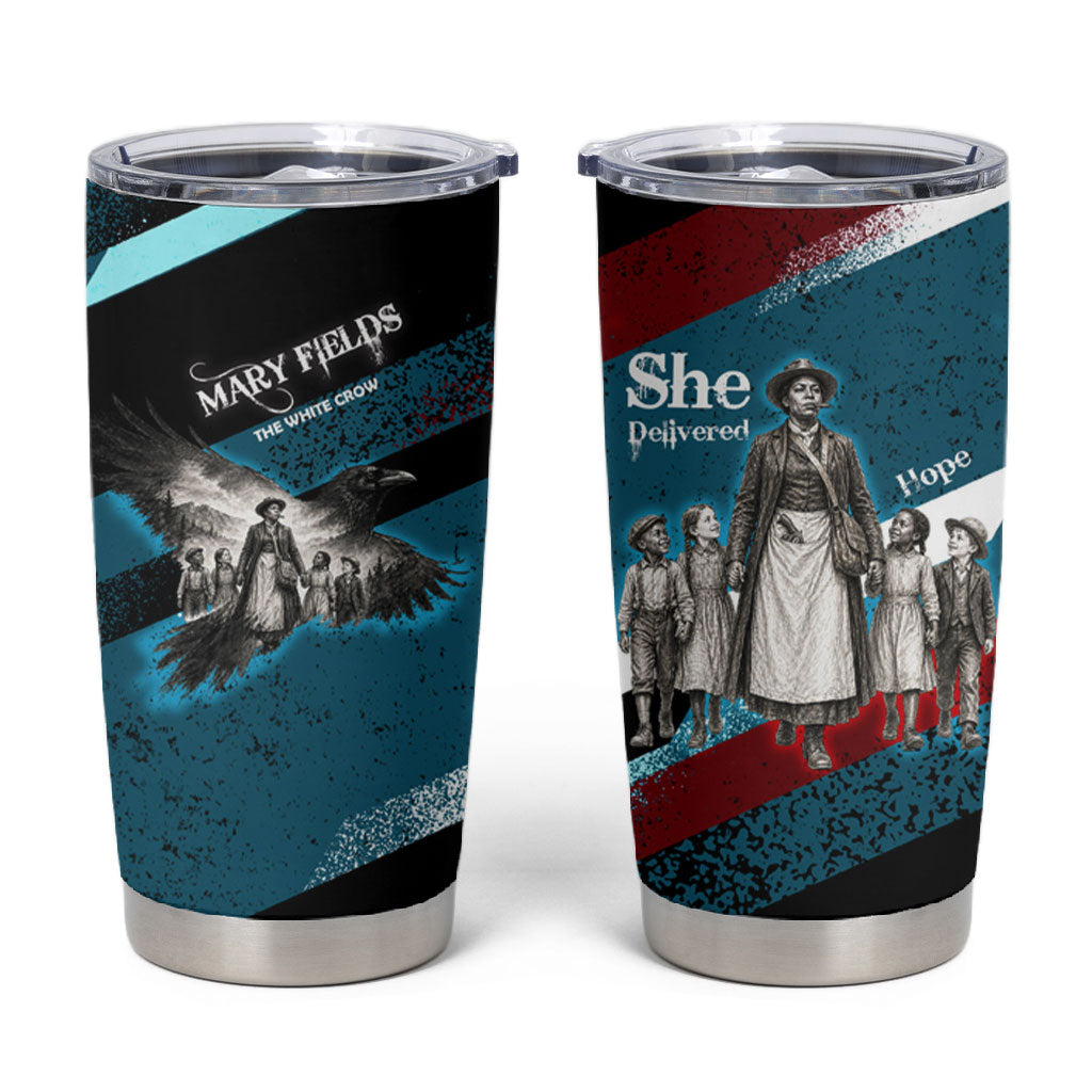 Mary Fields The White Crow Tumbler Cup Vintage Grunge Wild West Portrait And Crow