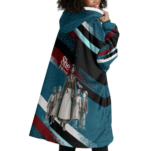 Mary Fields The White Crow Wearable Blanket Hoodie Vintage Grunge Wild West Portrait And Crow