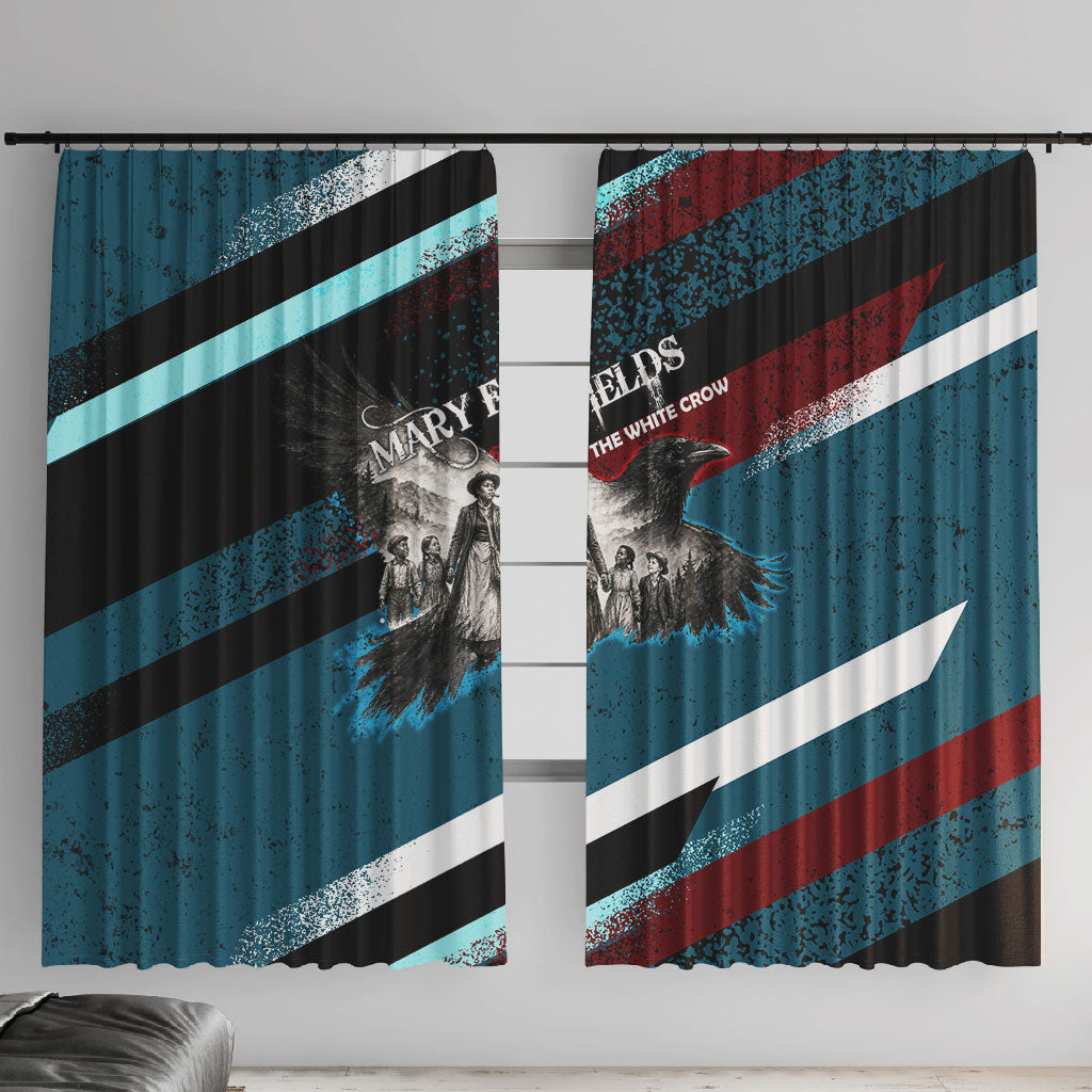 Mary Fields The White Crow Window Curtain Vintage Grunge Wild West Portrait And Crow