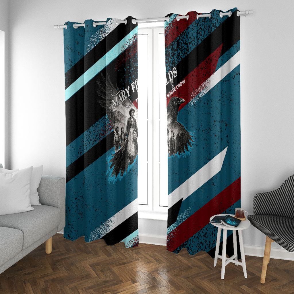 Mary Fields The White Crow Window Curtain Vintage Grunge Wild West Portrait And Crow