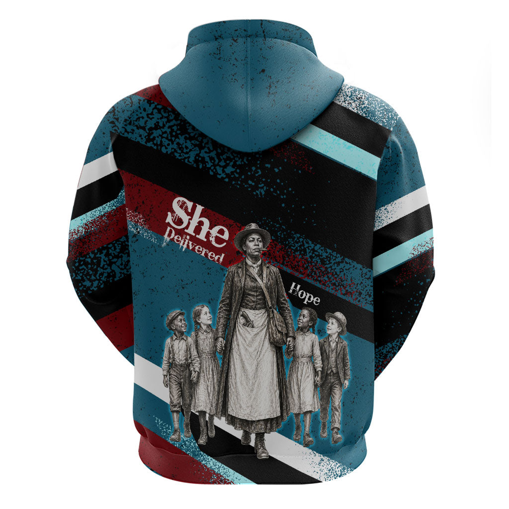 Mary Fields The White Crow Zip Hoodie Vintage Grunge Wild West Portrait And Crow