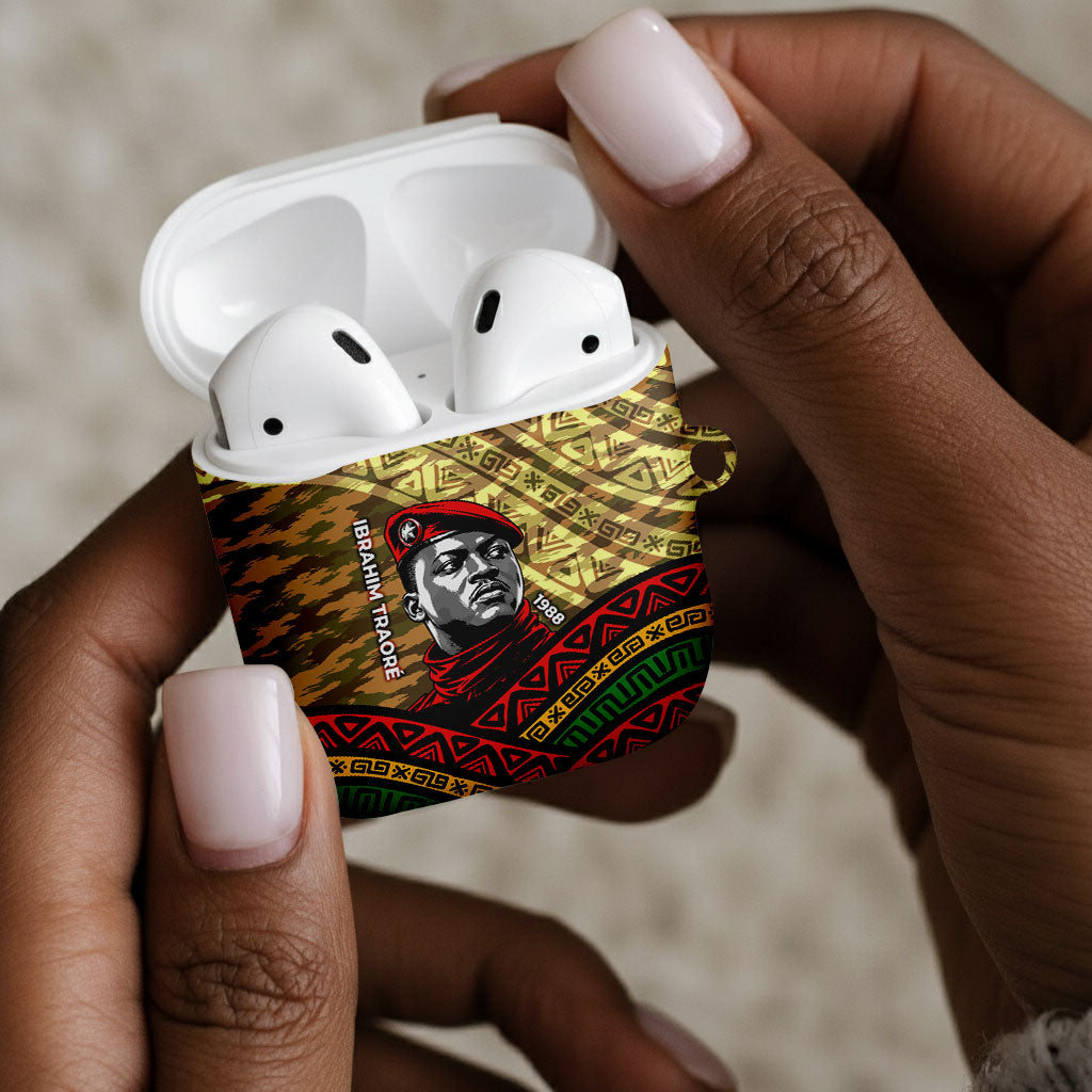 Ibrahim Traore Burkina Faso AirPods Case West African Revolutionary Art