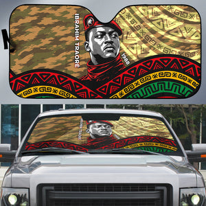 Ibrahim Traore Burkina Faso Auto Sun Shade West African Revolutionary Art