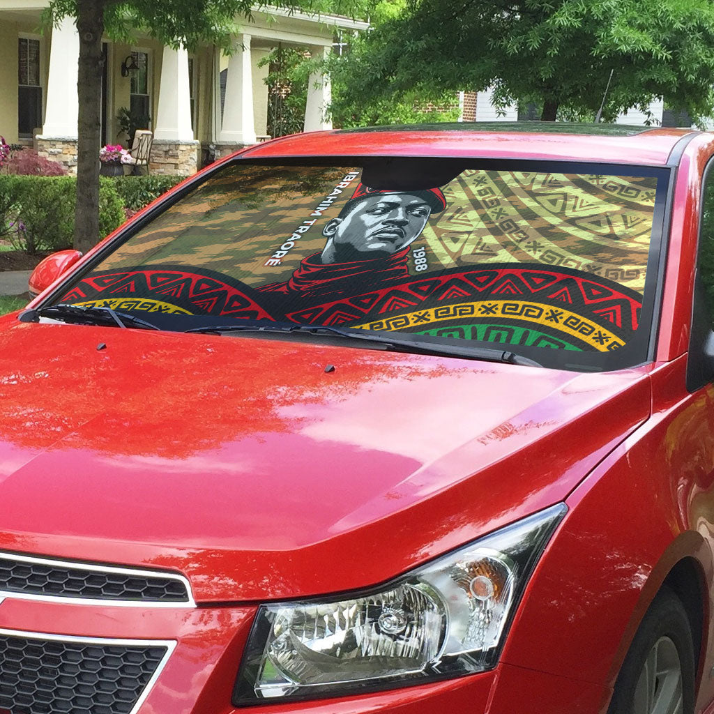 Ibrahim Traore Burkina Faso Auto Sun Shade West African Revolutionary Art