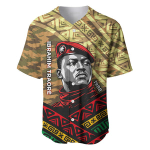 Ibrahim Traore Burkina Faso Baseball Jersey West African Revolutionary Art