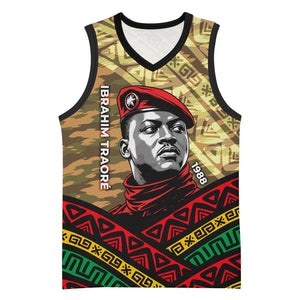 Ibrahim Traore Burkina Faso Basketball Jersey West African Revolutionary Art