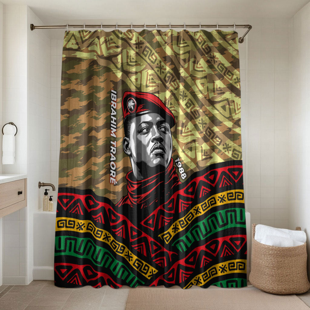Ibrahim Traore Burkina Faso Bathroom Set West African Revolutionary Art