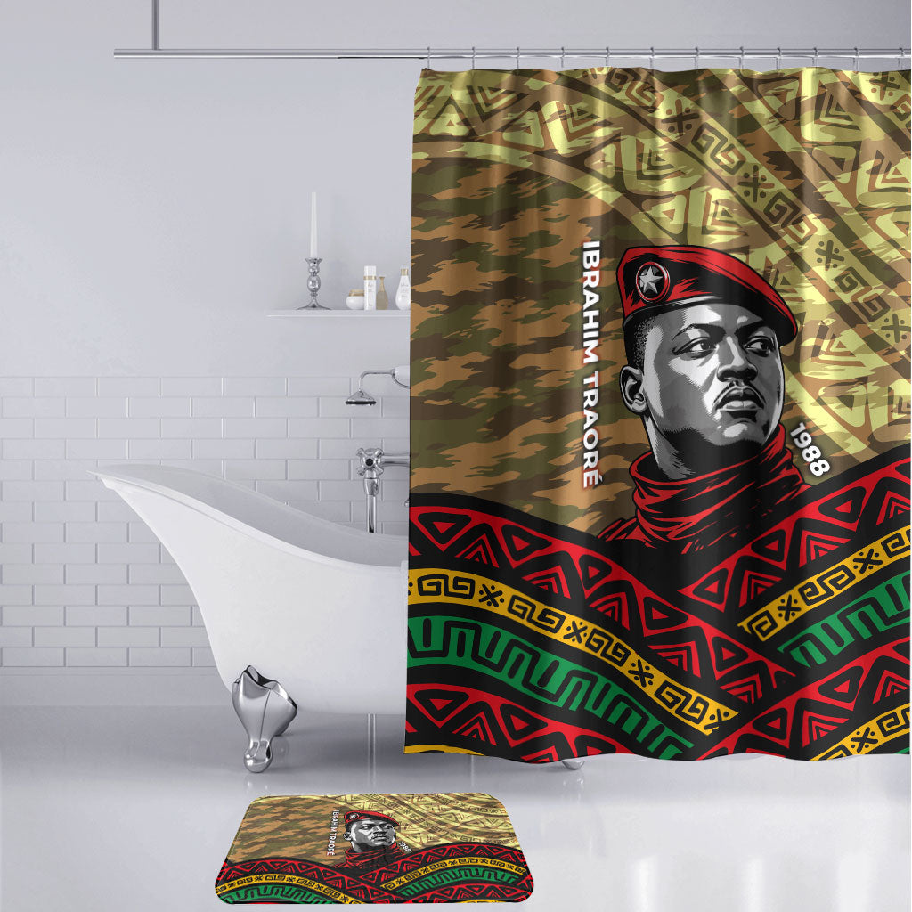 Ibrahim Traore Burkina Faso Bathroom Set West African Revolutionary Art