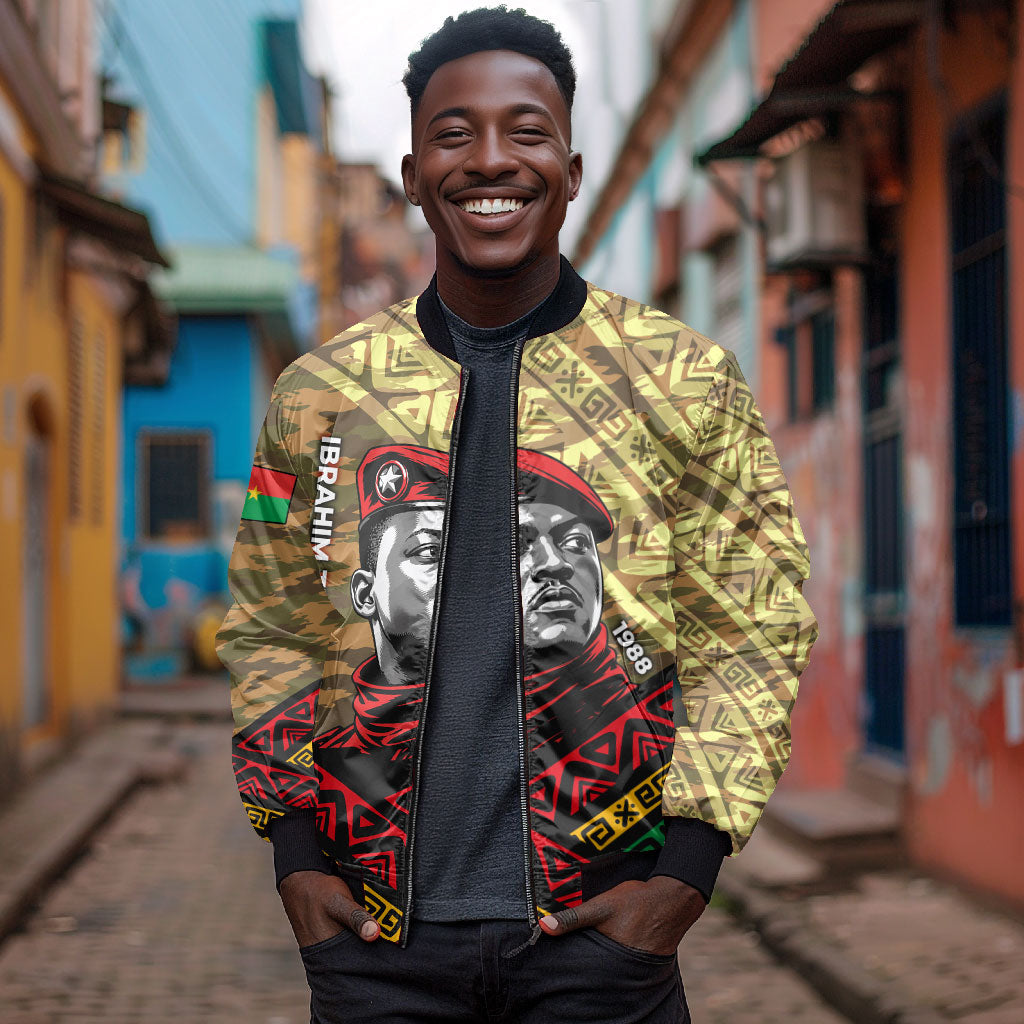 Ibrahim Traore Burkina Faso Bomber Jacket West African Revolutionary Art