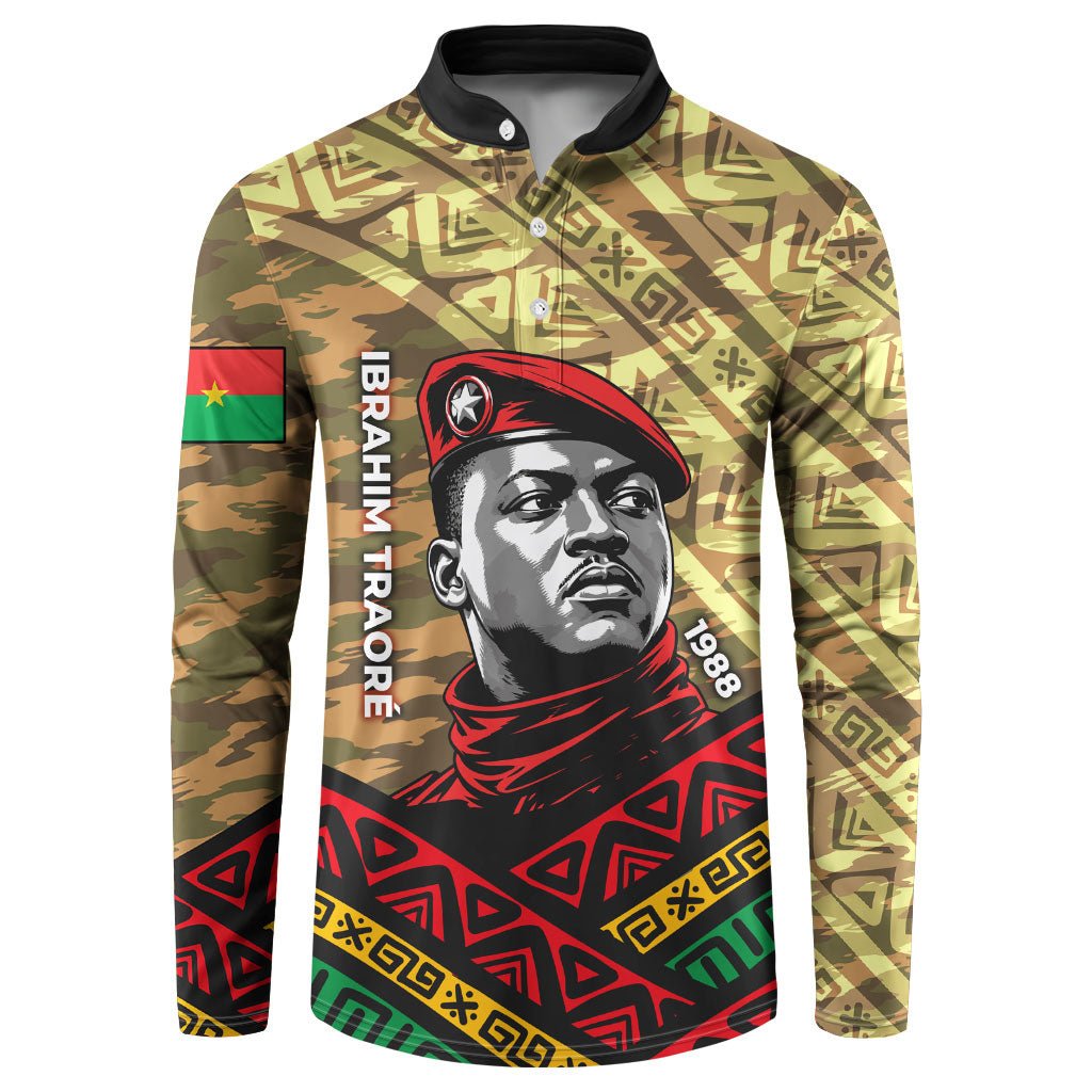 Ibrahim Traore Burkina Faso Button Sweatshirt West African Revolutionary Art