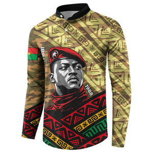 Ibrahim Traore Burkina Faso Button Sweatshirt West African Revolutionary Art