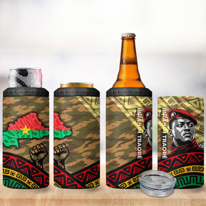 Ibrahim Traore Burkina Faso 4 in 1 Can Cooler Tumbler West African Revolutionary Art